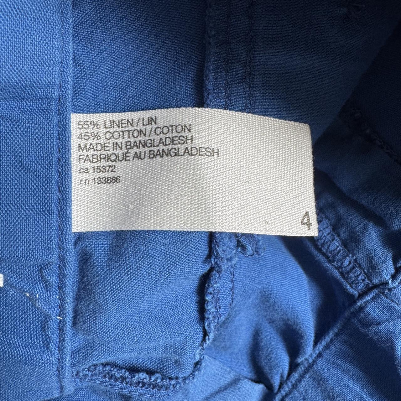 Sapphire blue linen pants (S)