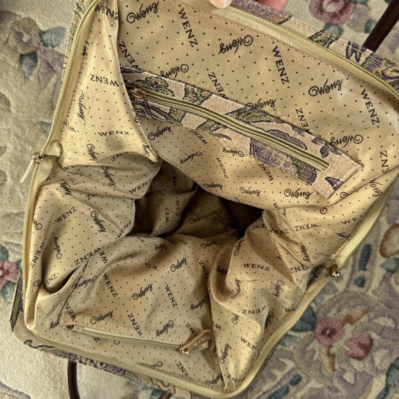 Vintage botanical tapestry bag