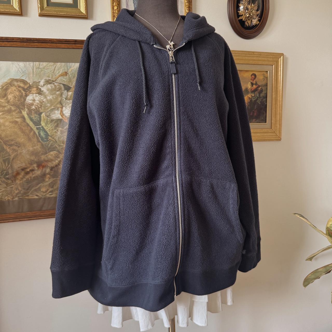 Navy blue fleece zip-up hoodie (XXL)