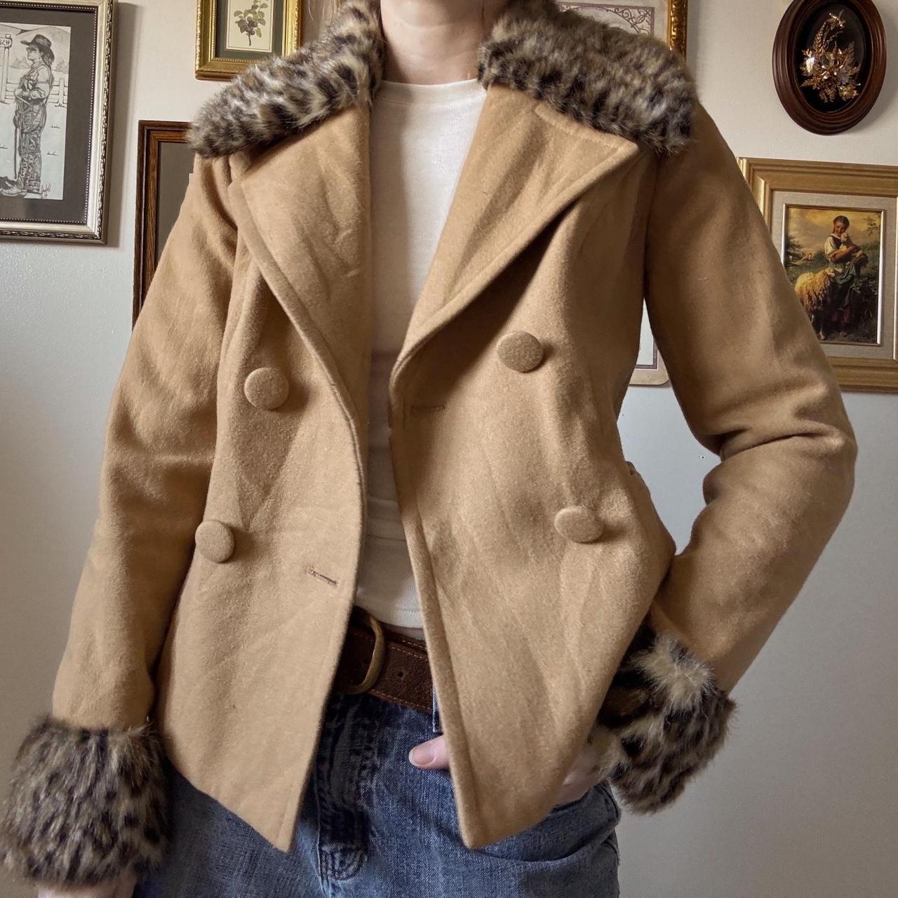 Leopard trim jacket (S)