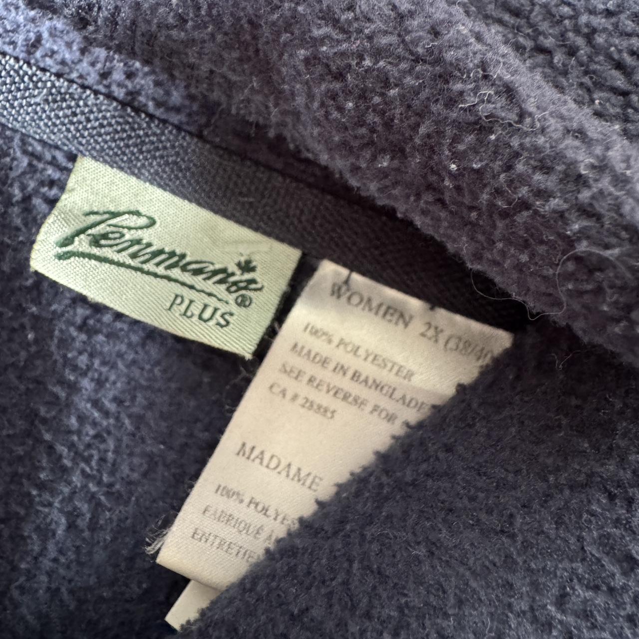 Navy blue fleece zip-up hoodie (XXL)