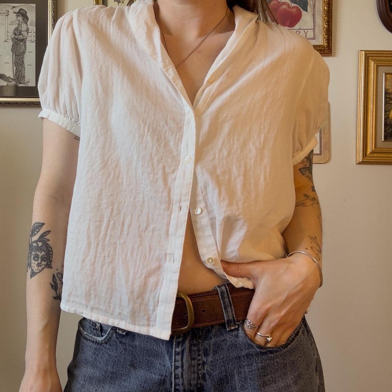 White cottage button up (XS)