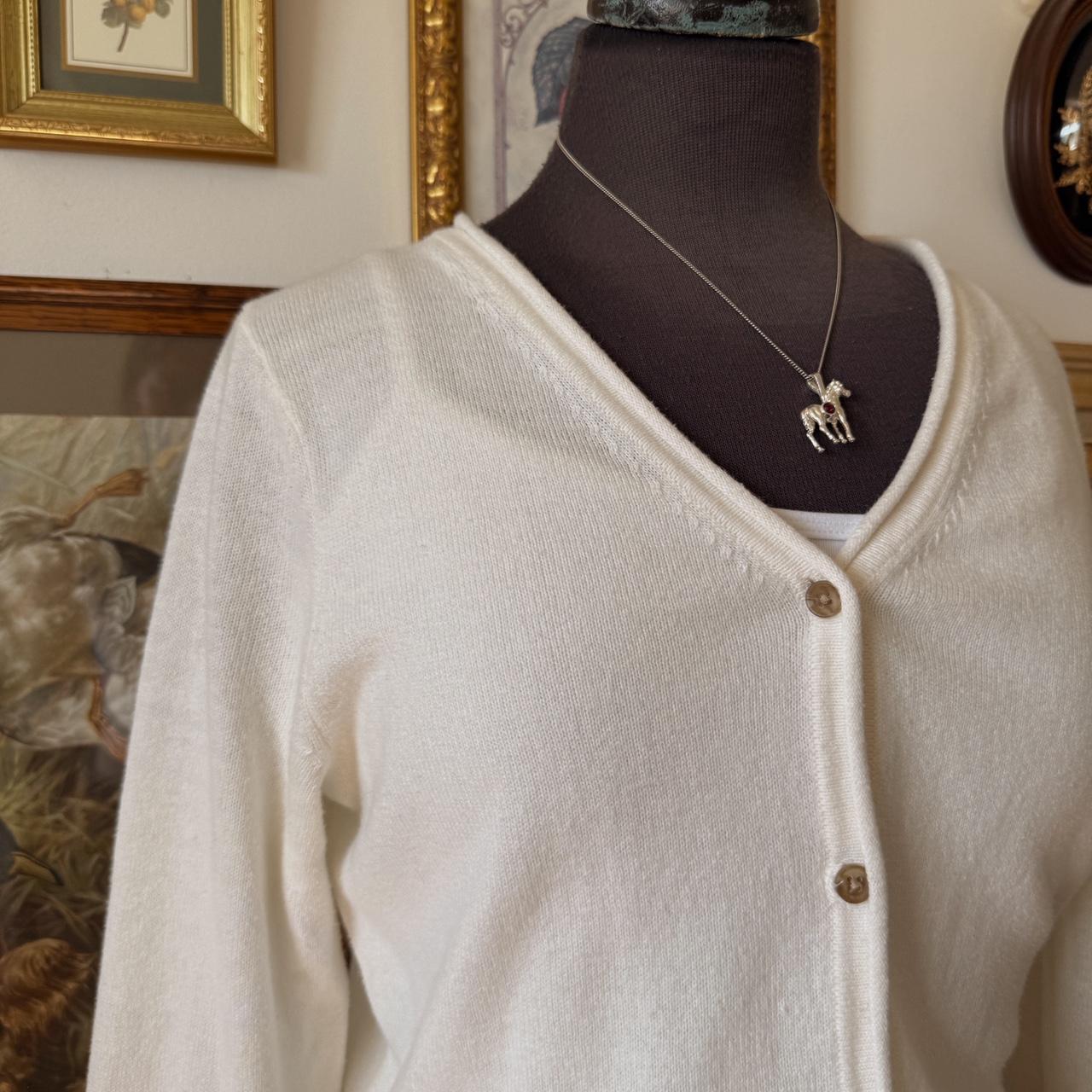 Cream knit cardigan (S)