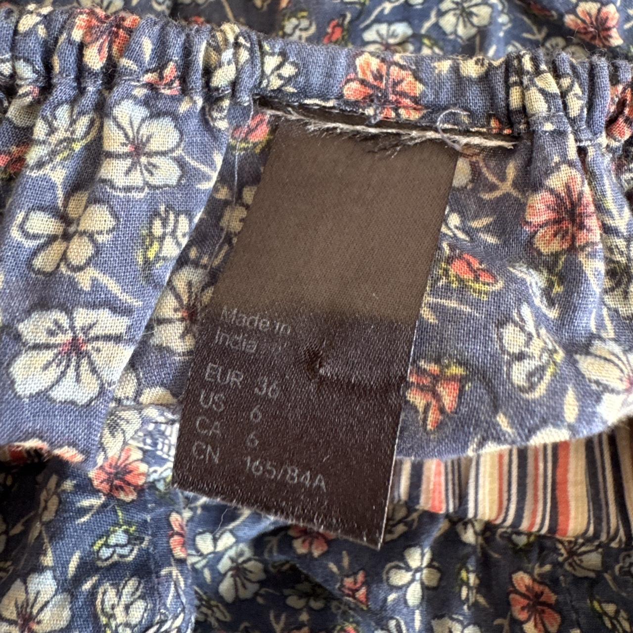 Navy floral y2k halter mini dress (S)