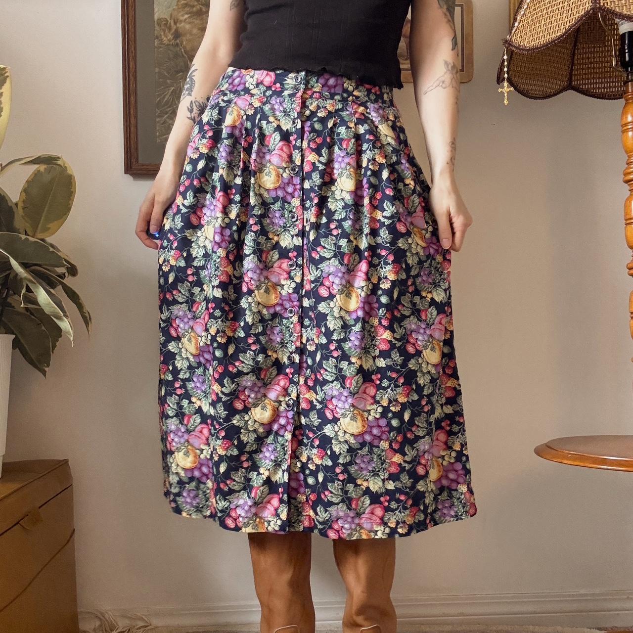 Vintage fruit skirt (M)