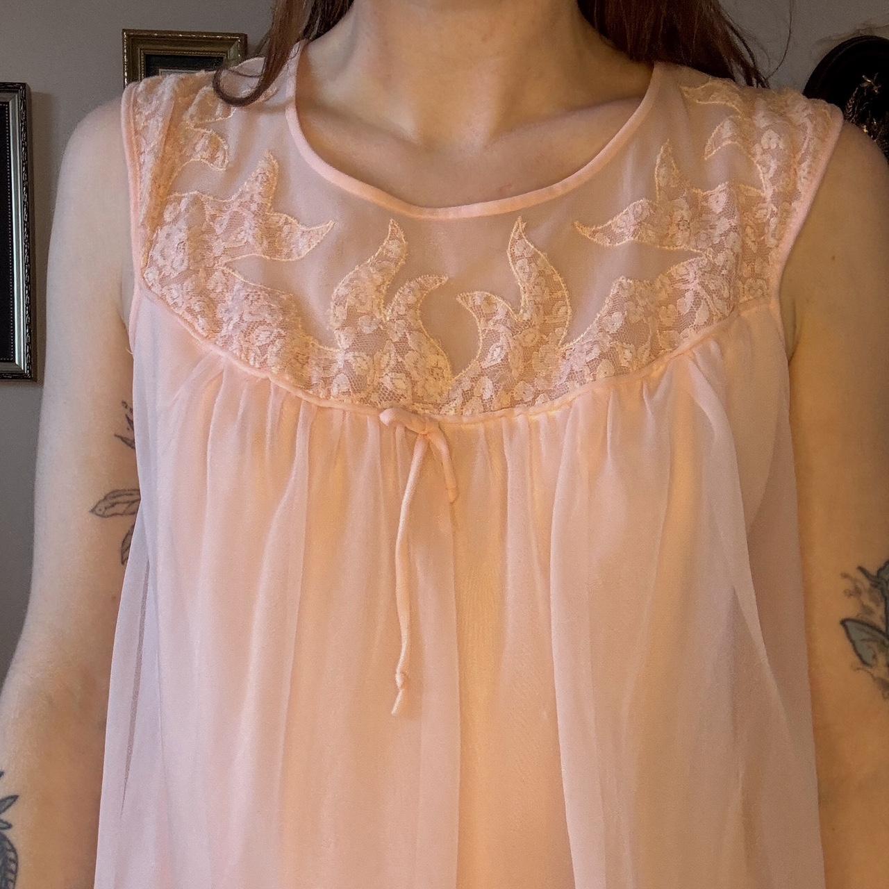 Baby pink 1950s slip dress (S)
