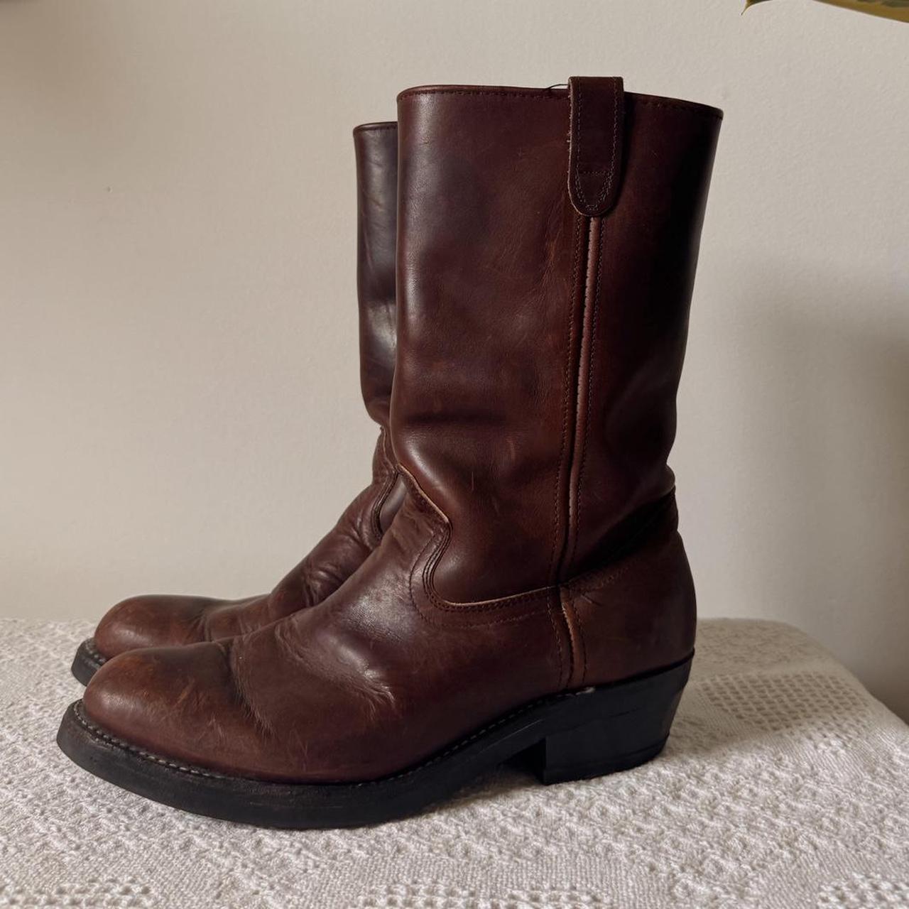 Brown leather cowboy boots (11)