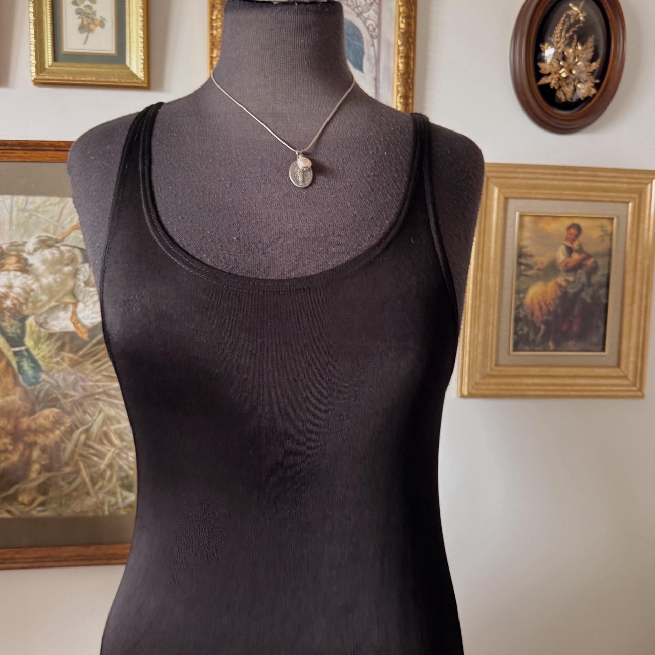 Black slinky maxi dress (M)