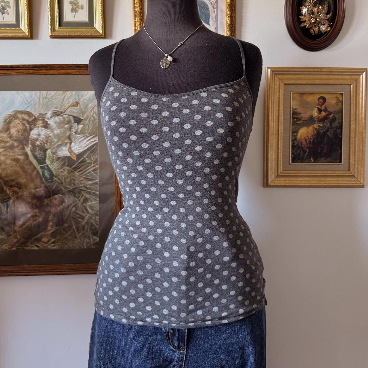 Y2K polka dot tank top (S)