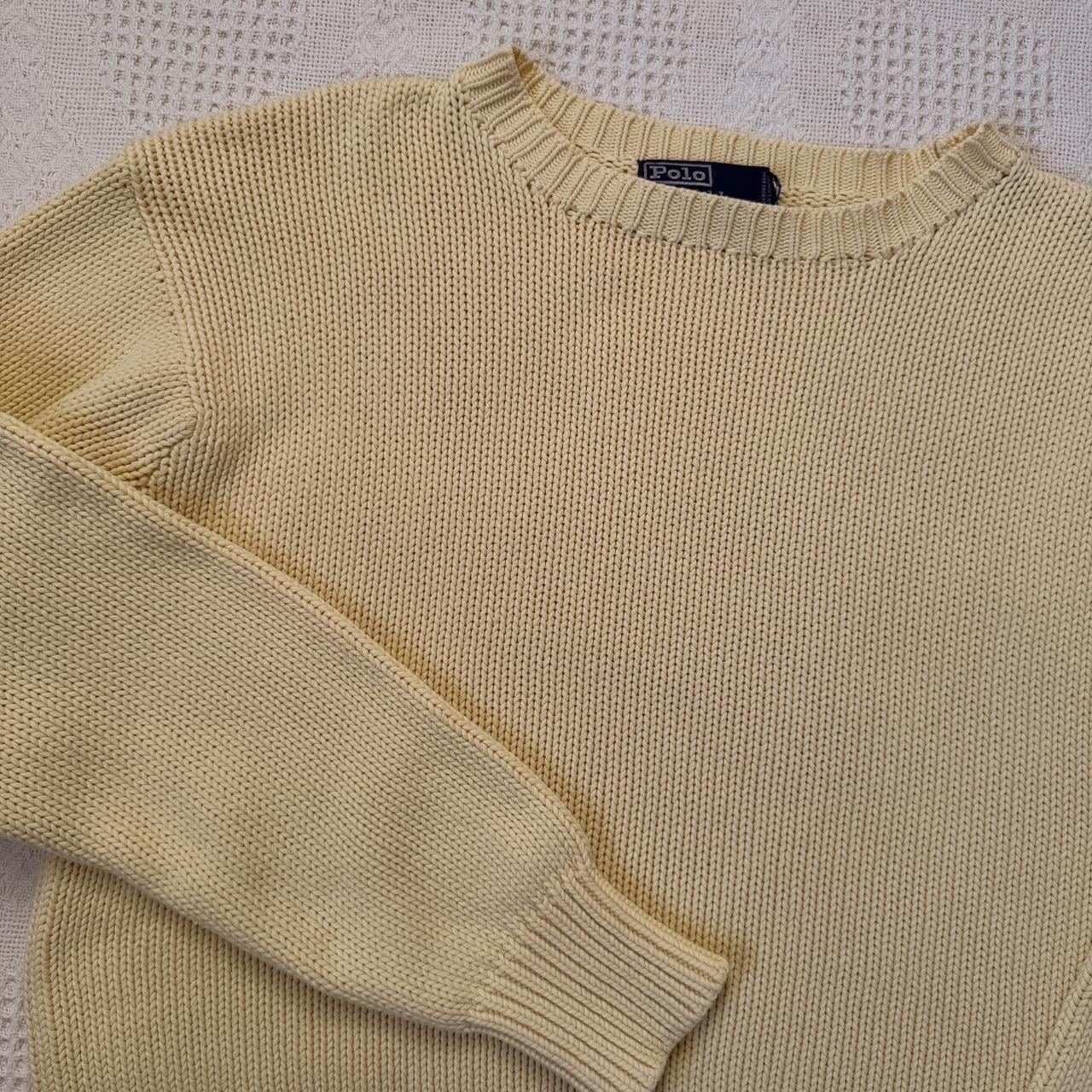 Canary yellow Ralph Lauren knit jumper (L)