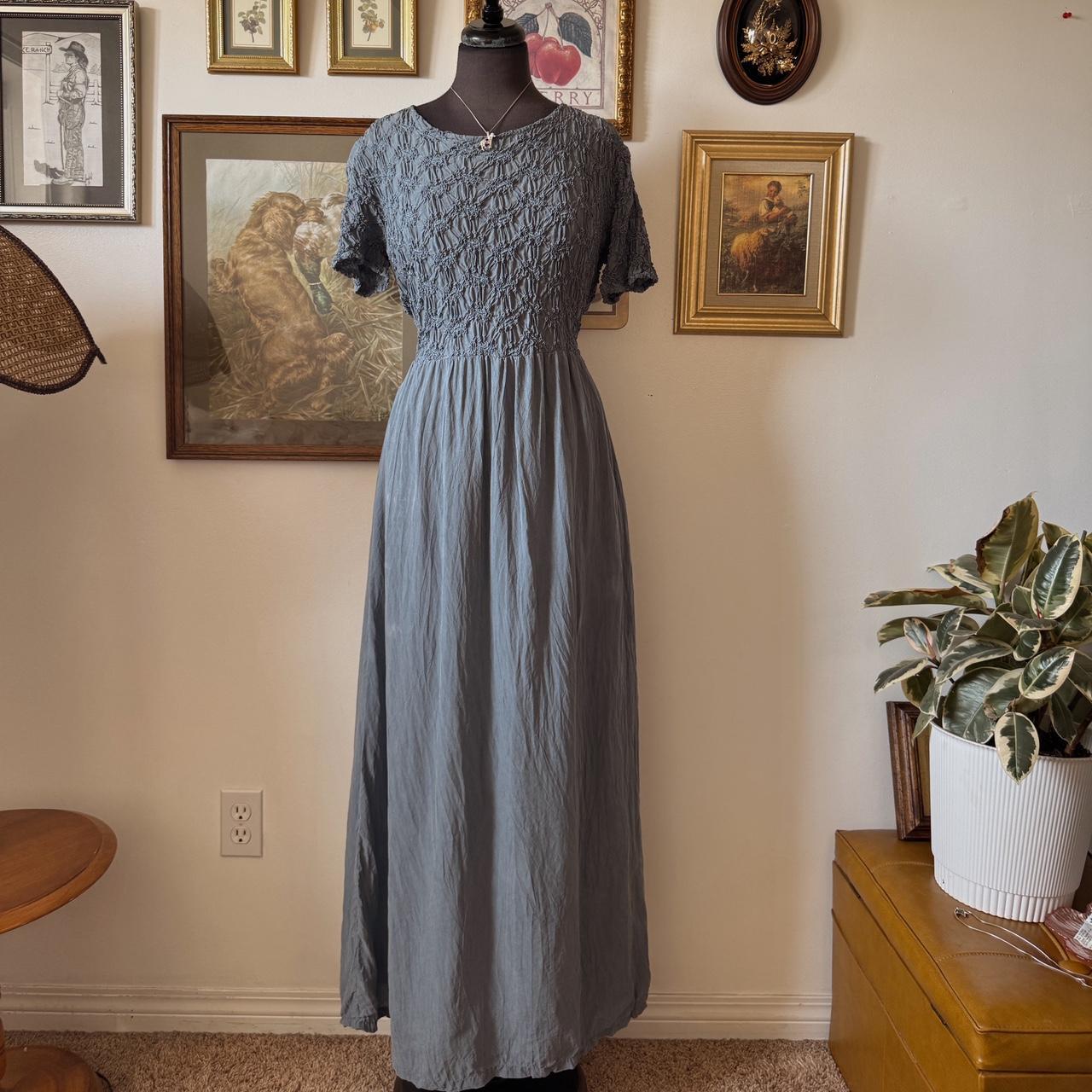 Blue cottage maxi dress (L)