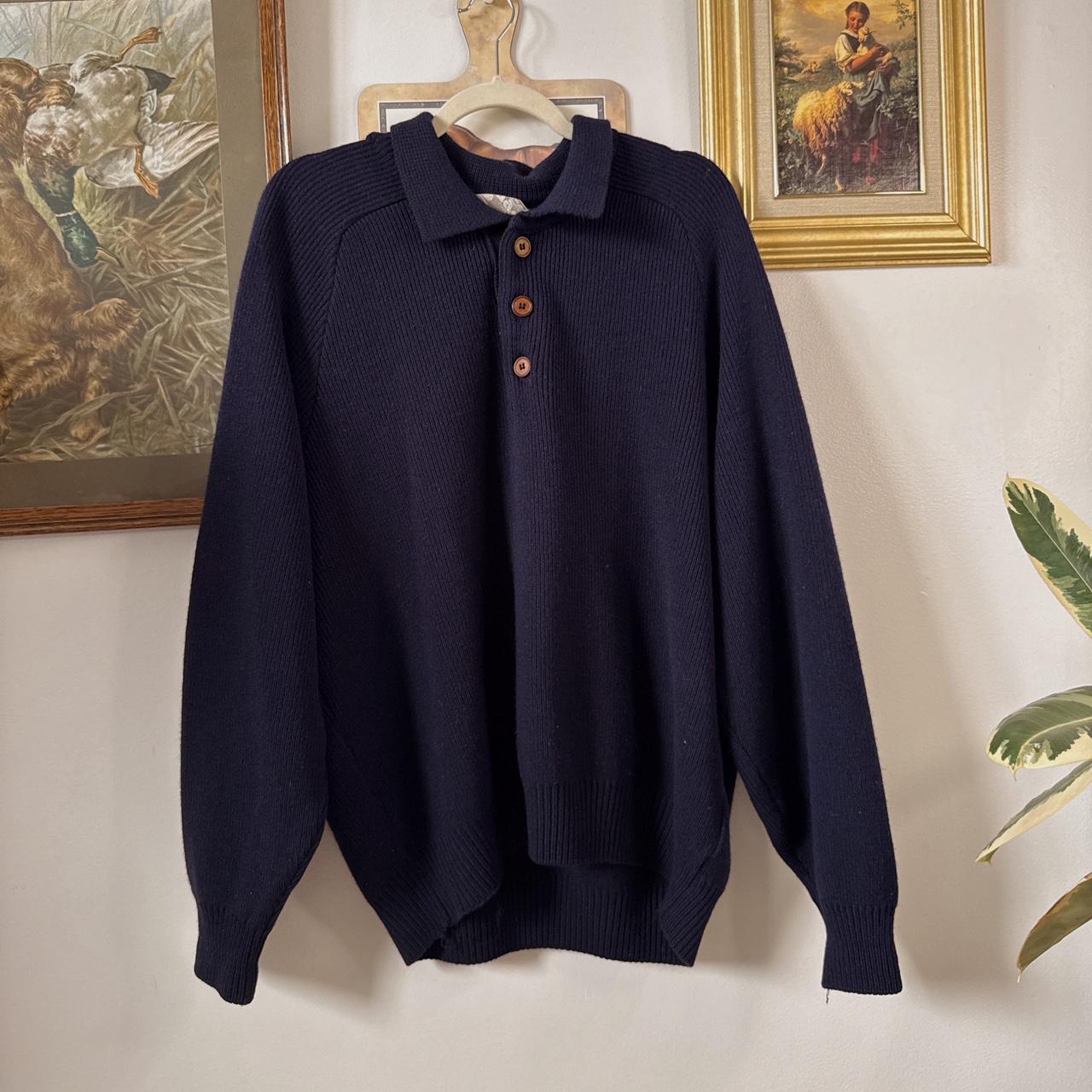 90s oversized navy knit sweater (XL)