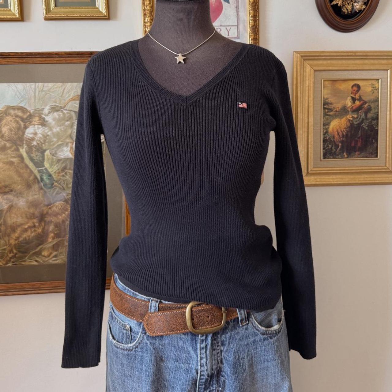 Ralph Lauren navy v-neck sweater (S)