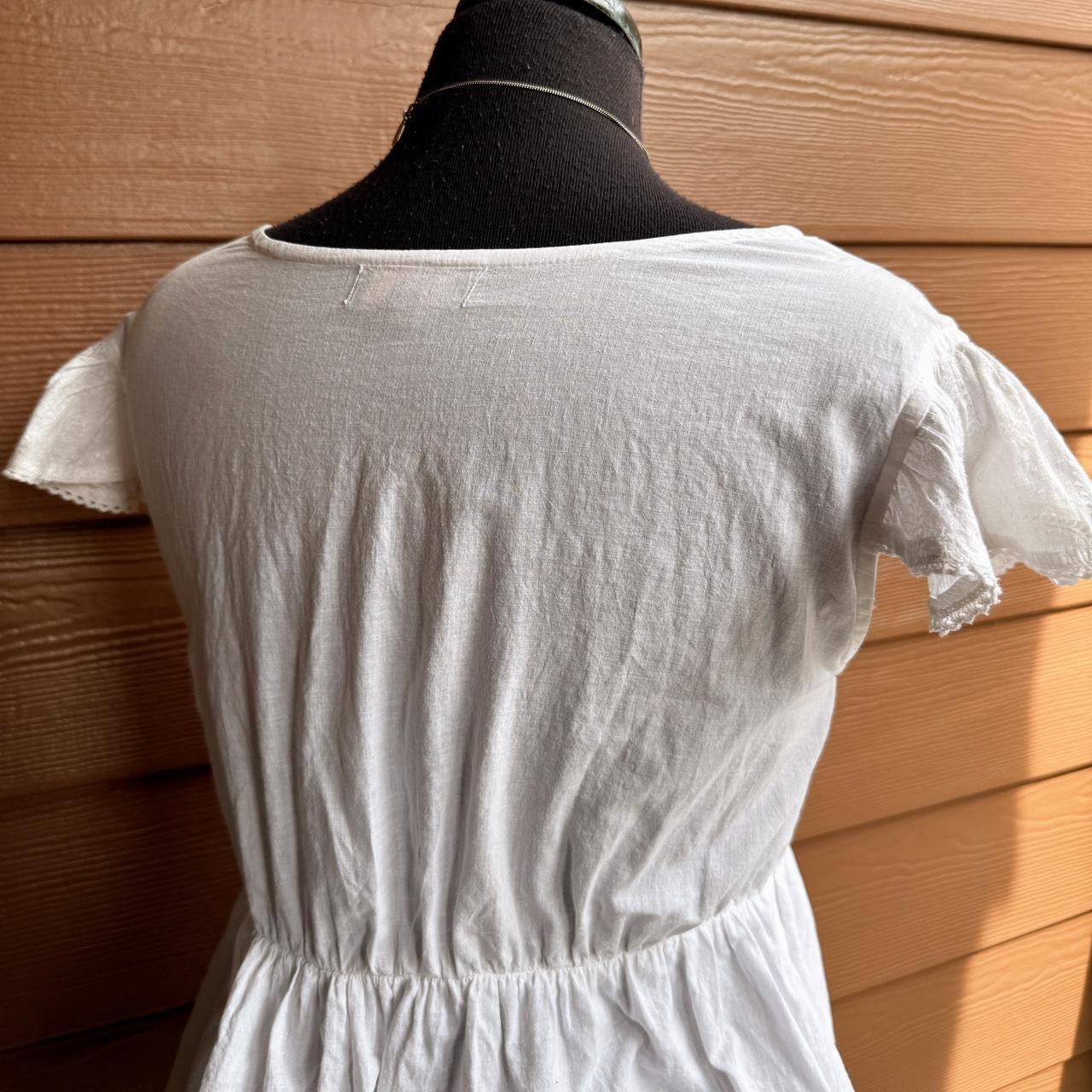 White eyelet babydoll top