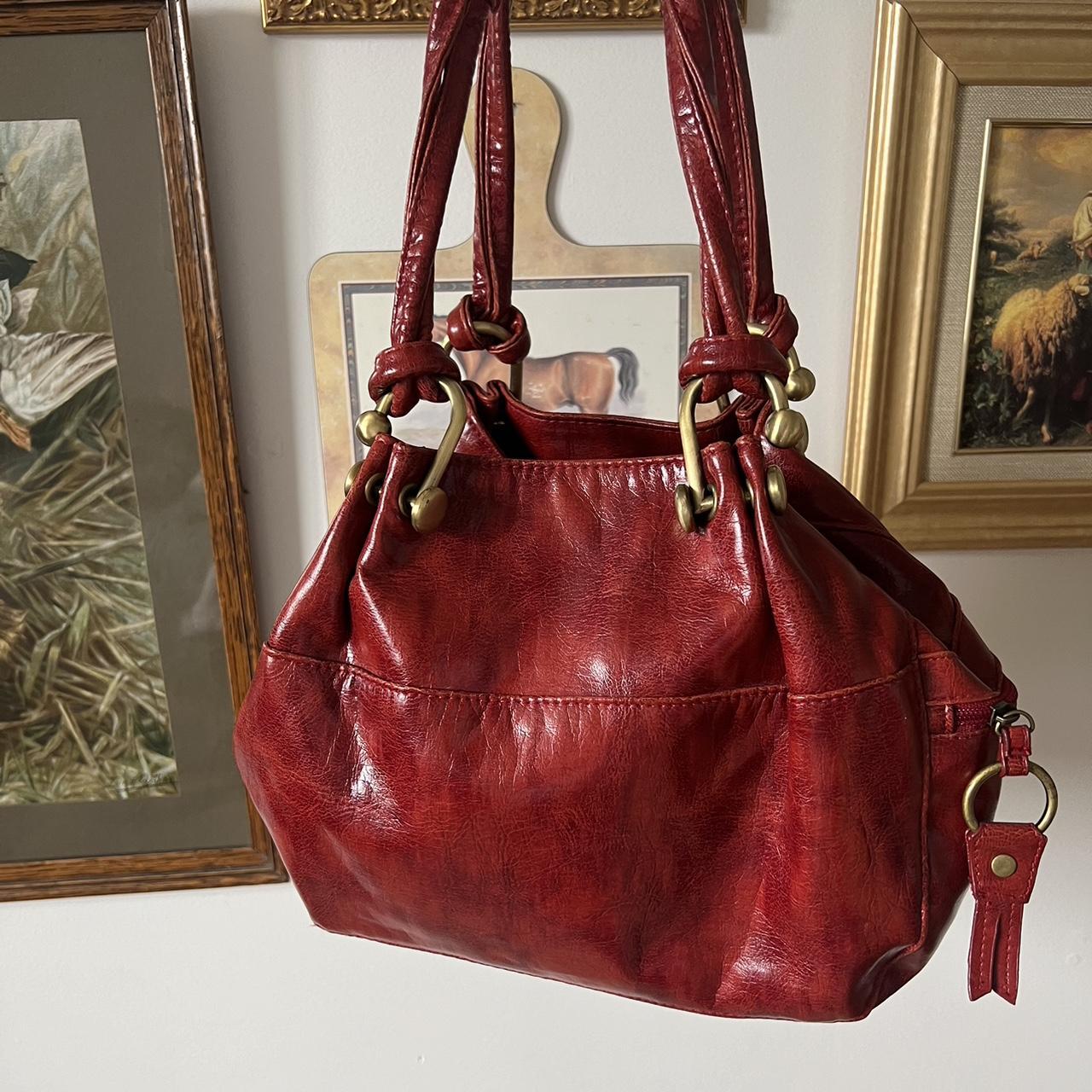 Cherry red slouchy bag