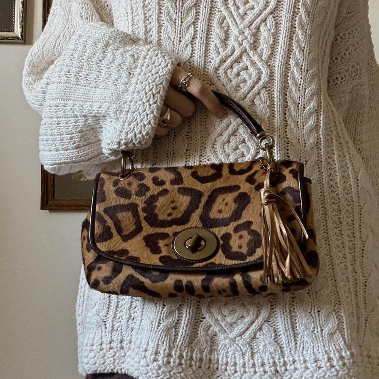 Coach leopard mini bag