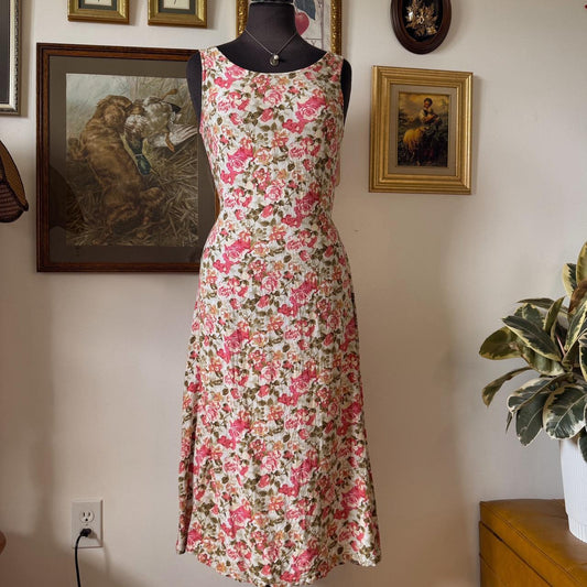 1990s floral maxi dress (S/M)