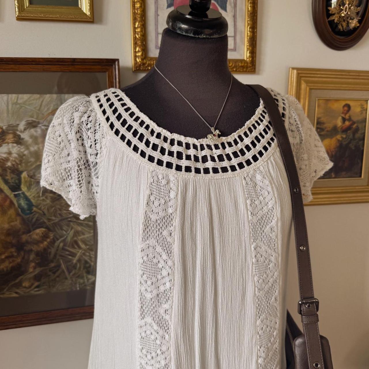 White lace mini dress (M)