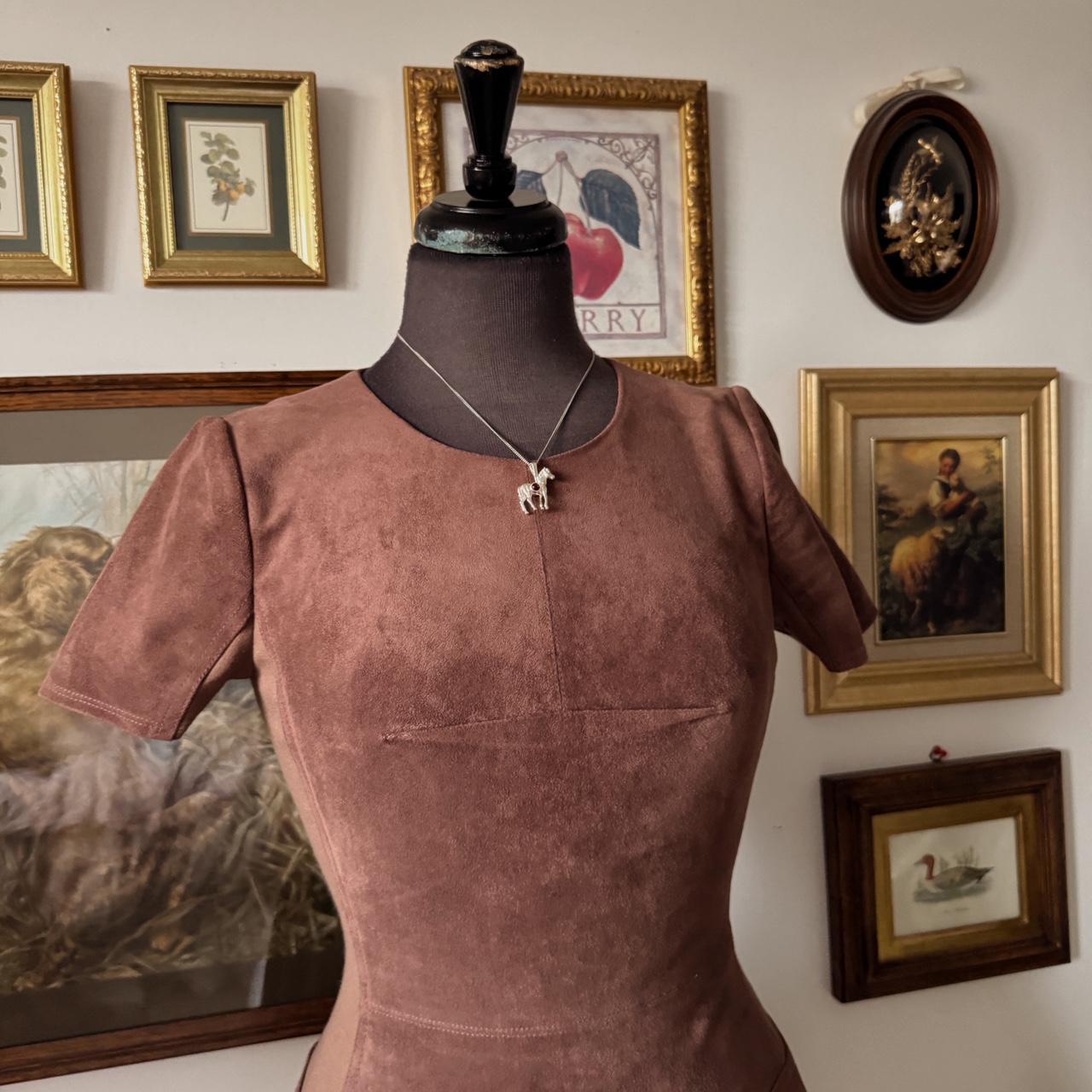 Chocolate brown suede mini dress (XS)