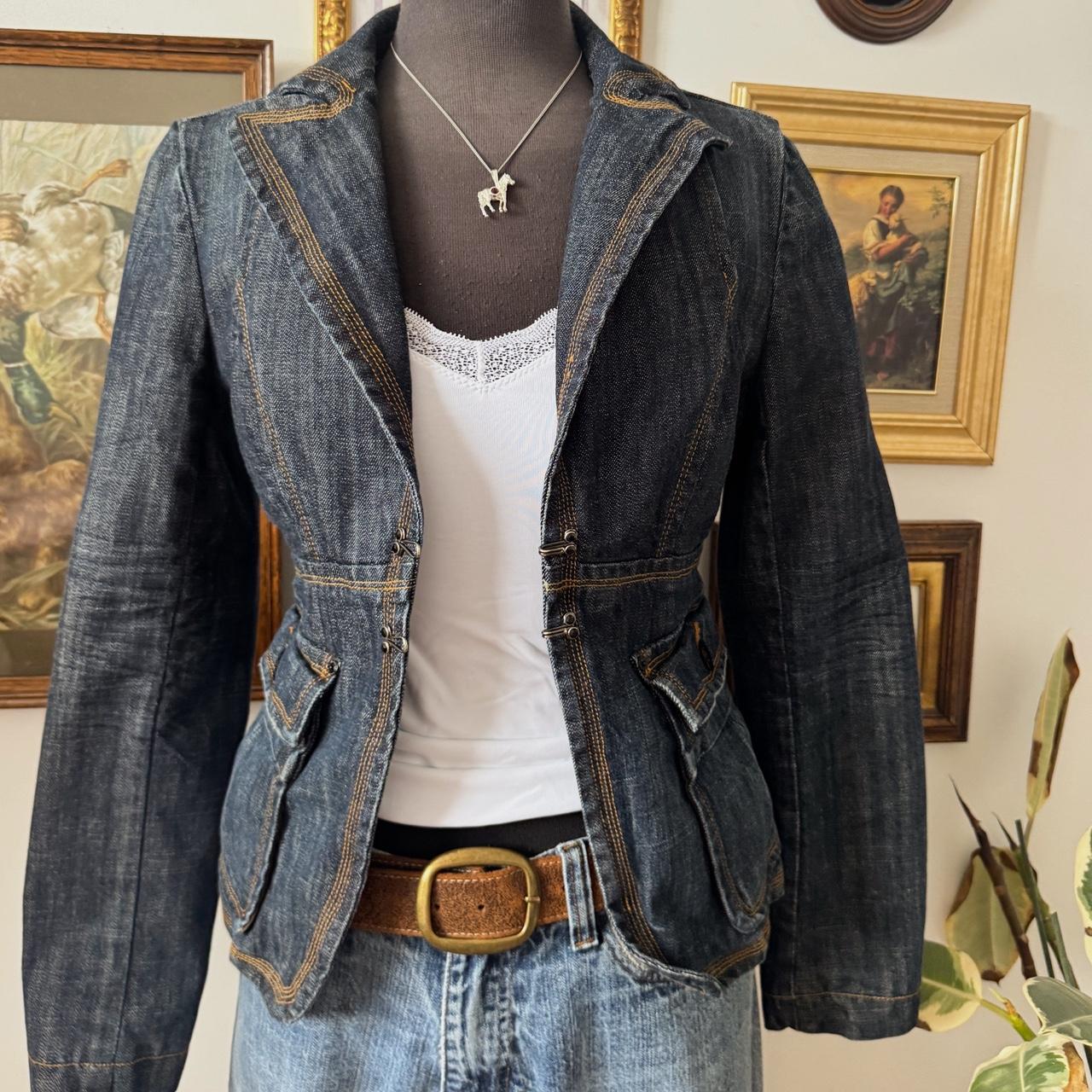 Y2K denim blazer jacket (S)