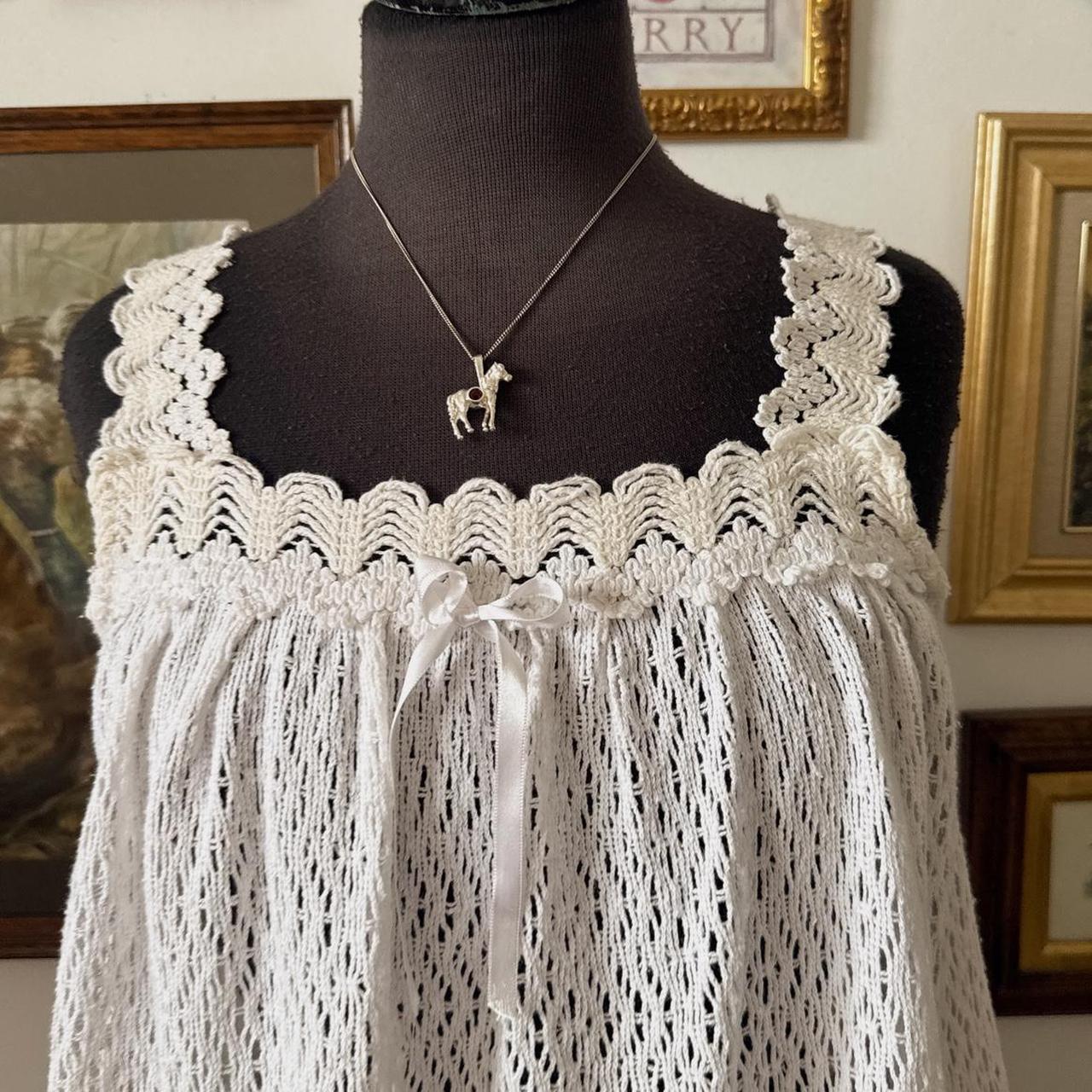 White crochet babydoll top (S)