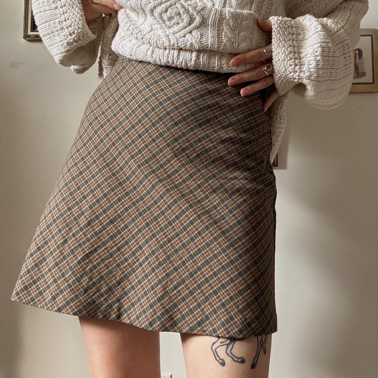 90s plaid mini skirt (S)