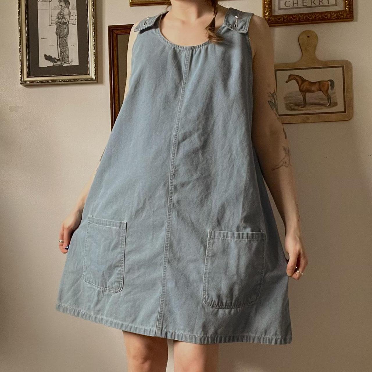 90's overall mini dress (L)