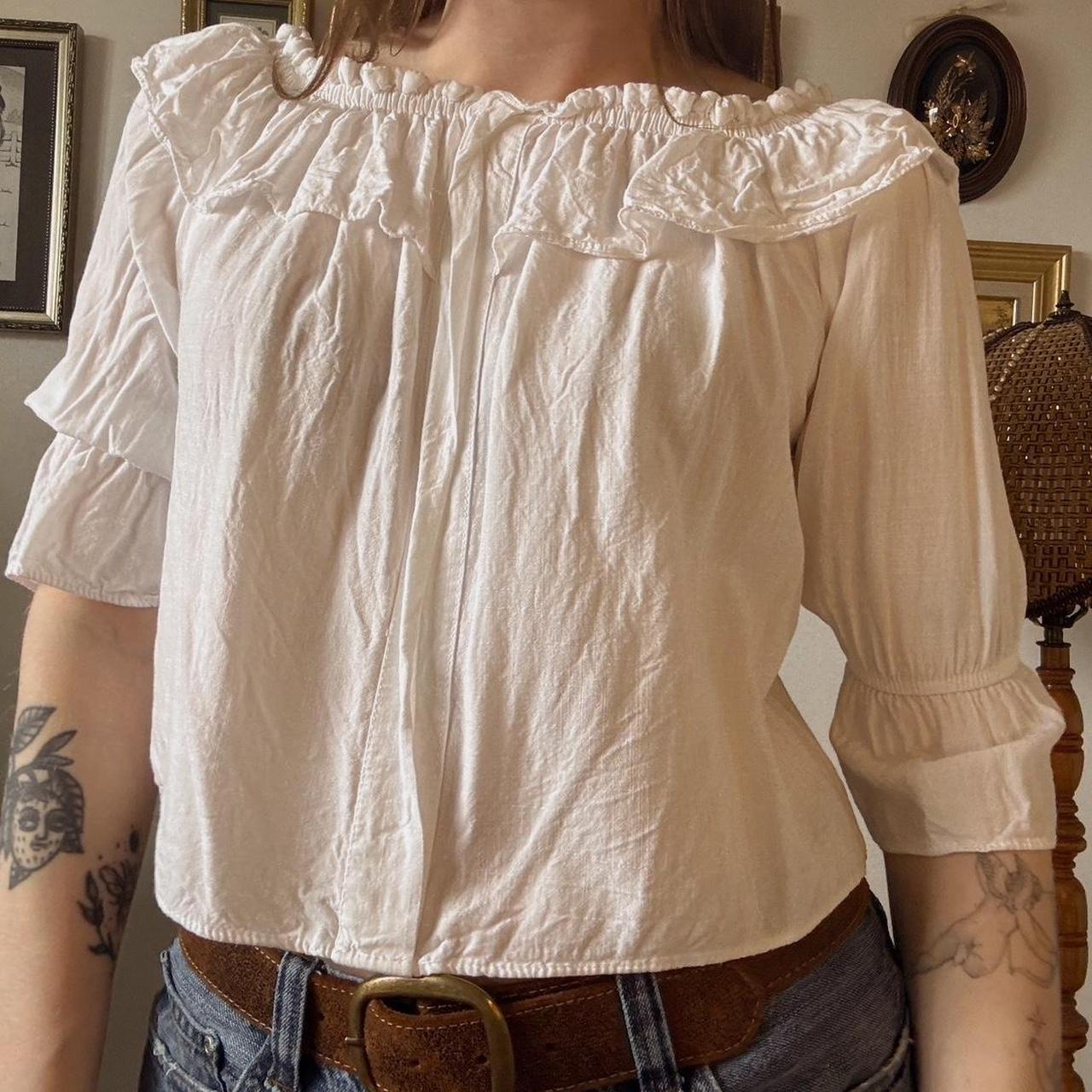Ruffle boho summer top (XS)