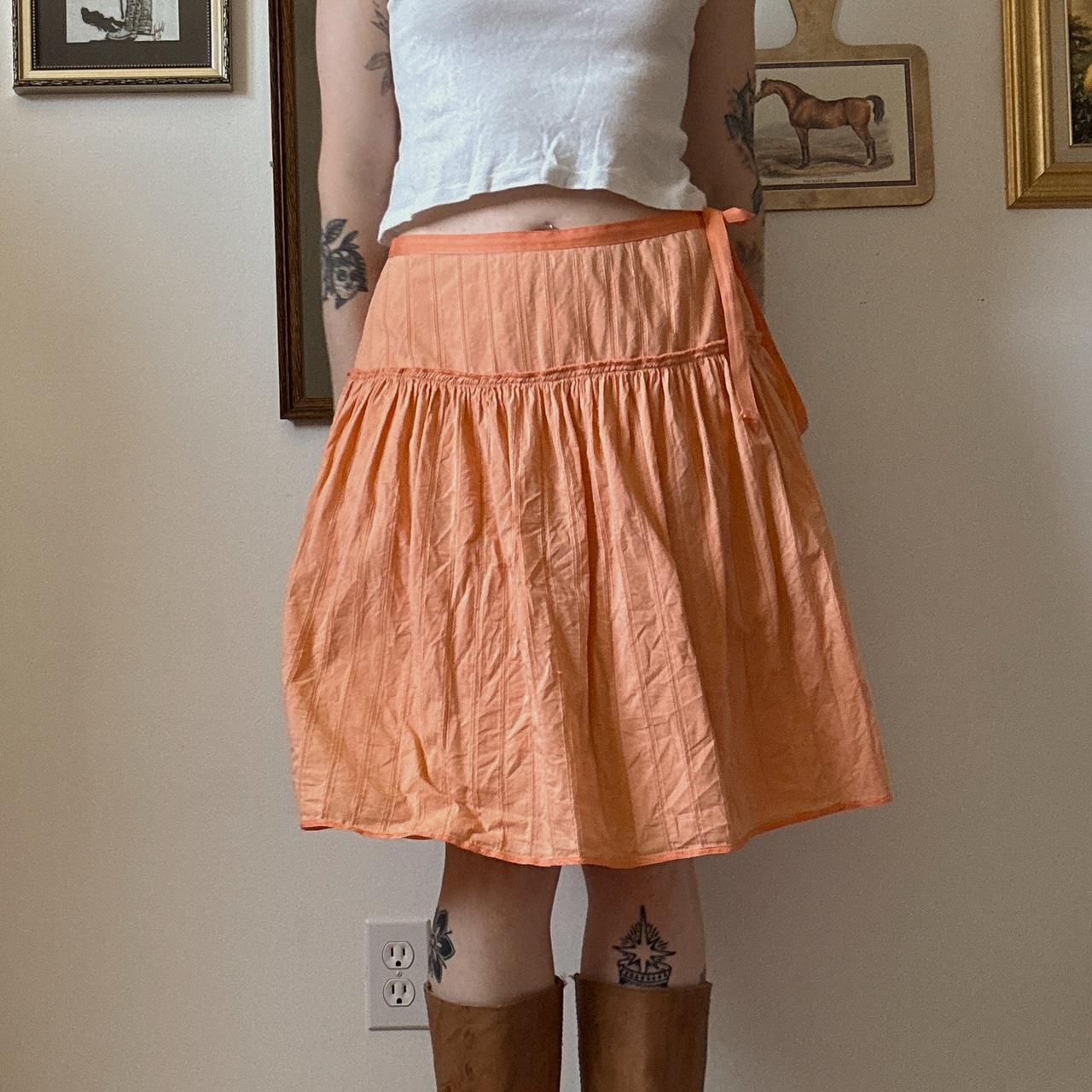 Peach midi skirt (28")