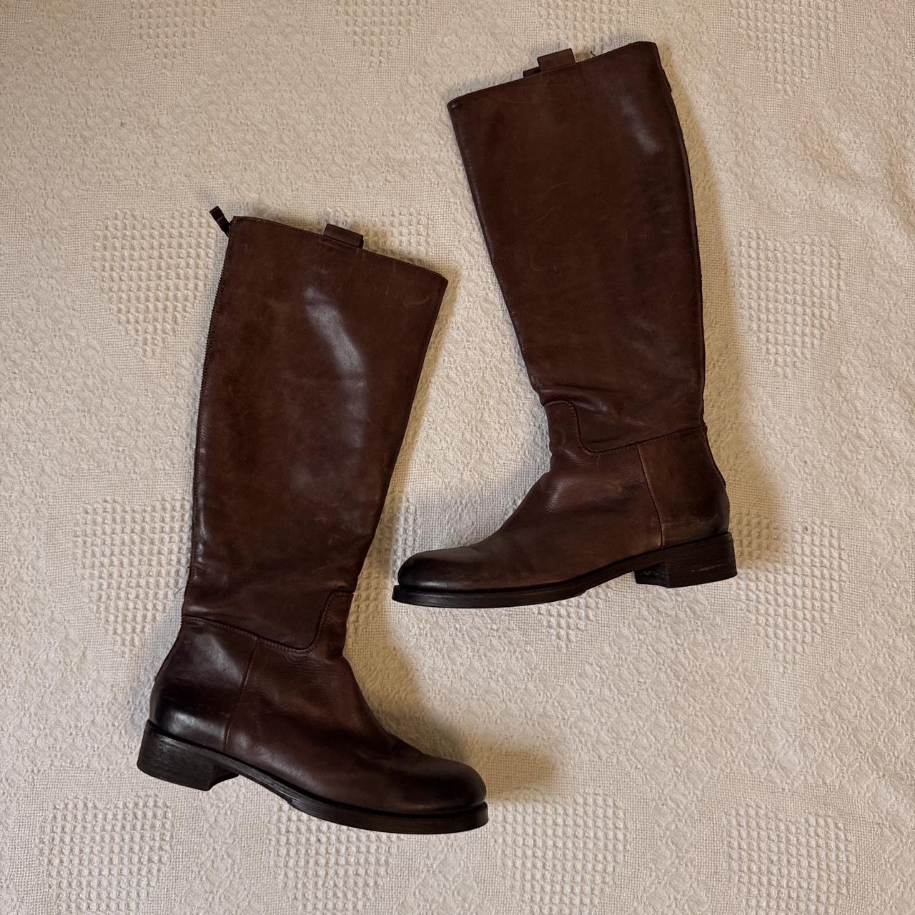 Brown leather riding boots (8.5)