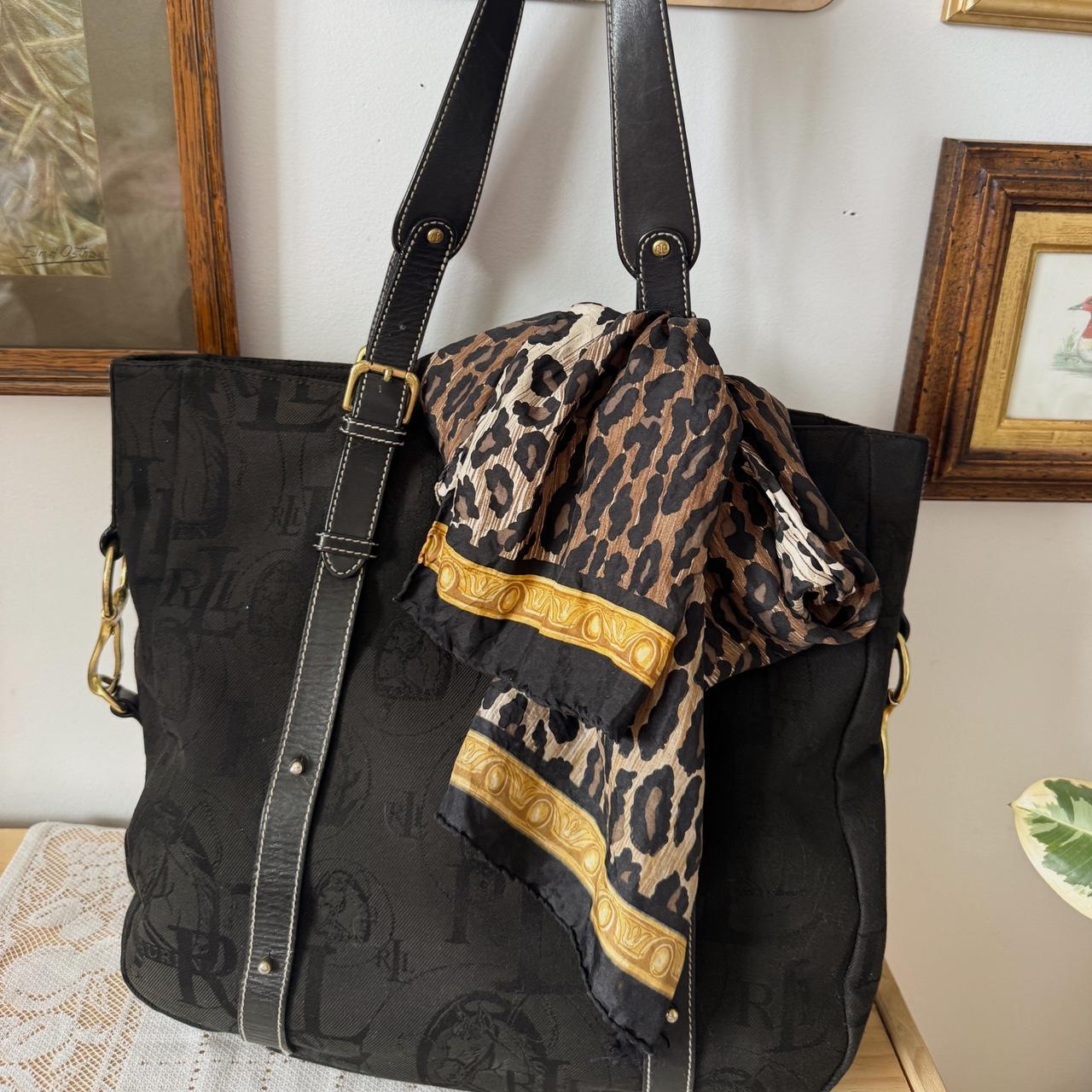 Black Ralph Lauren canvas tote bag
