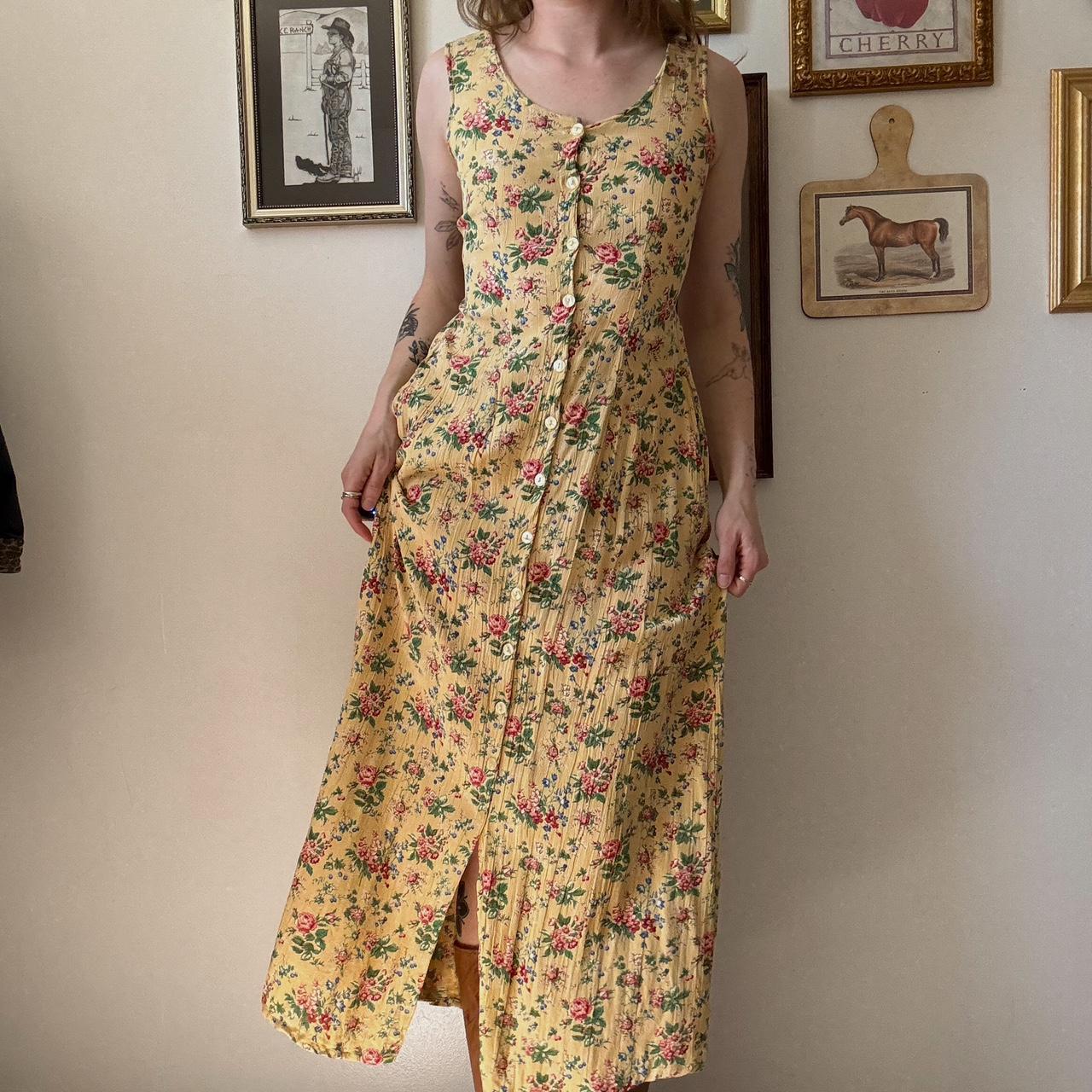 90s floral maxi dress (S/M)