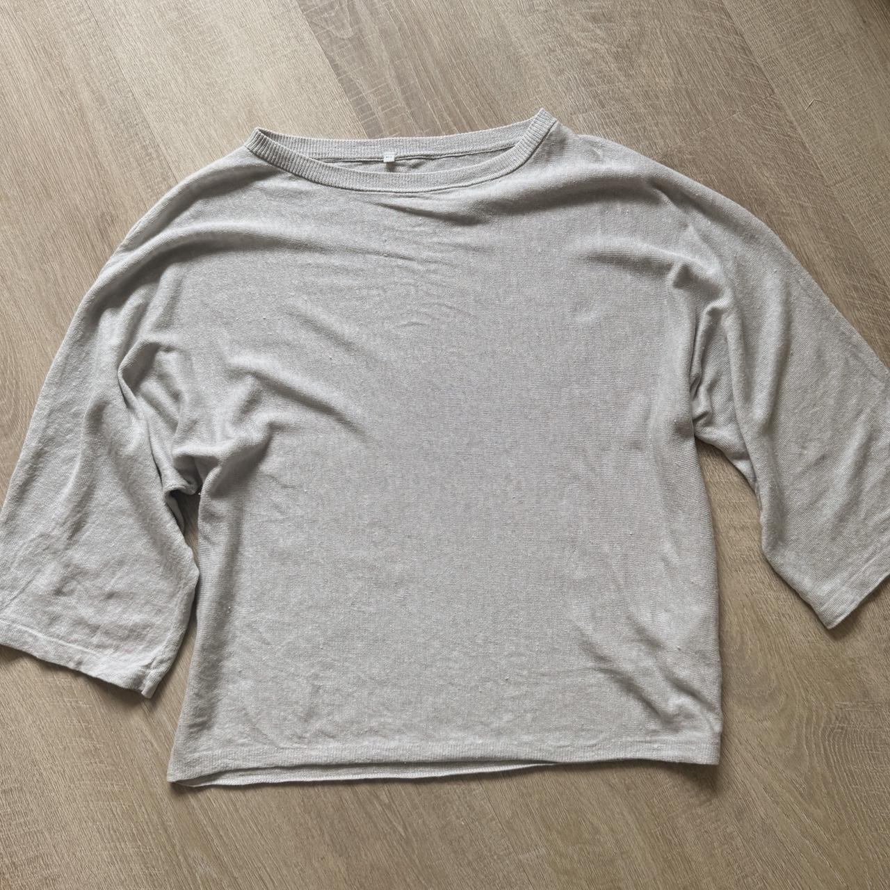 Grey linen angelic top (S/M)