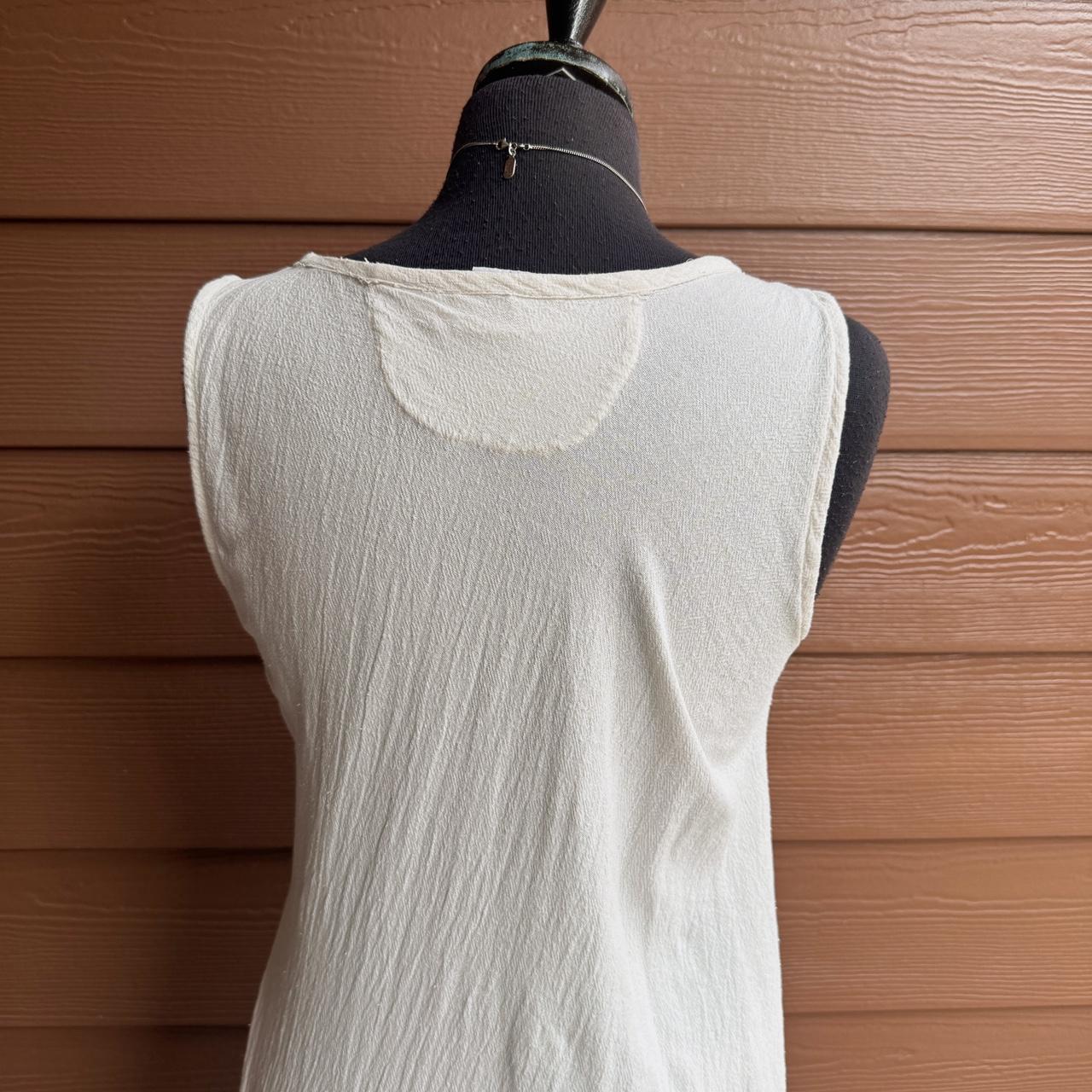 Cotton boho ruffle maxi dress (M)