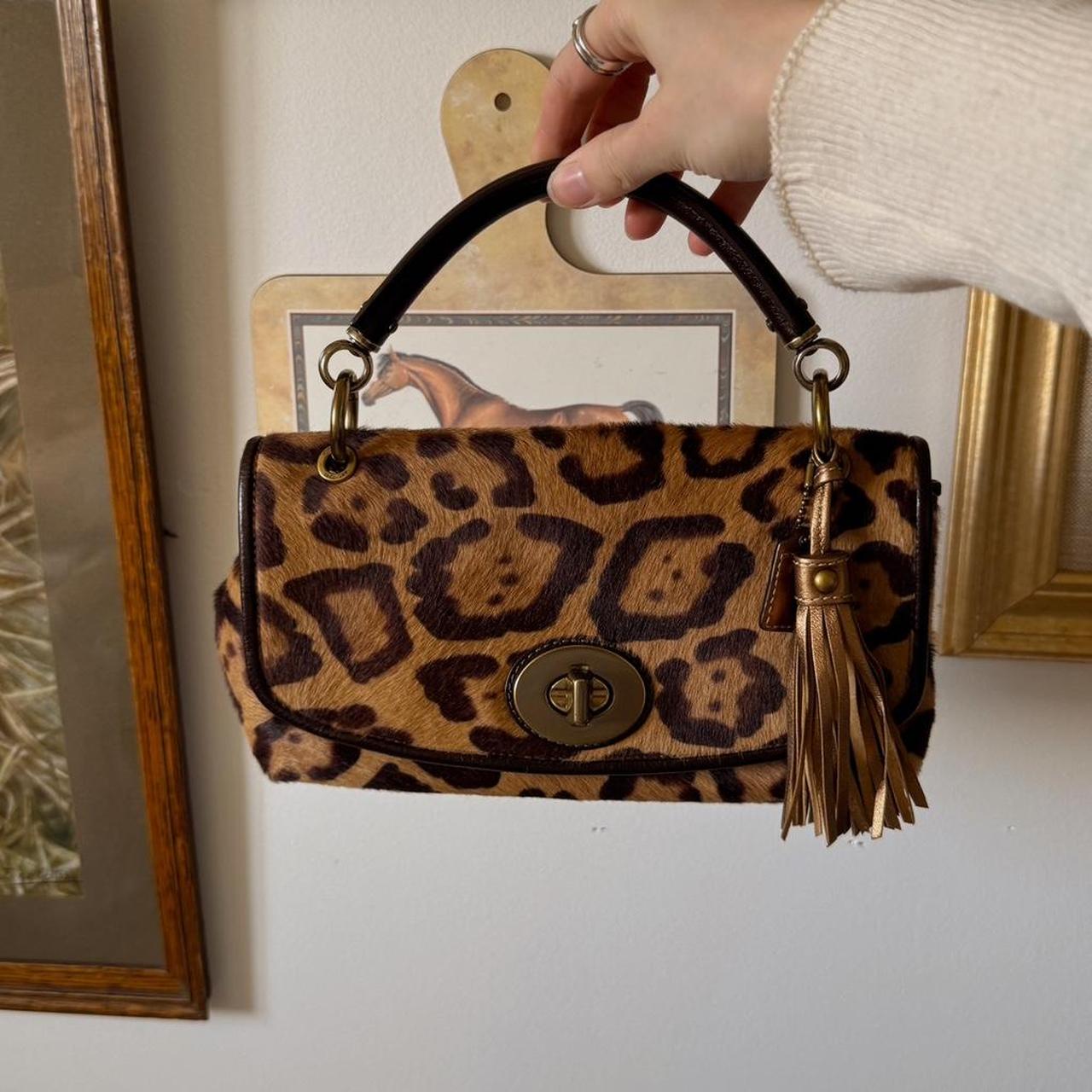 Coach leopard mini bag