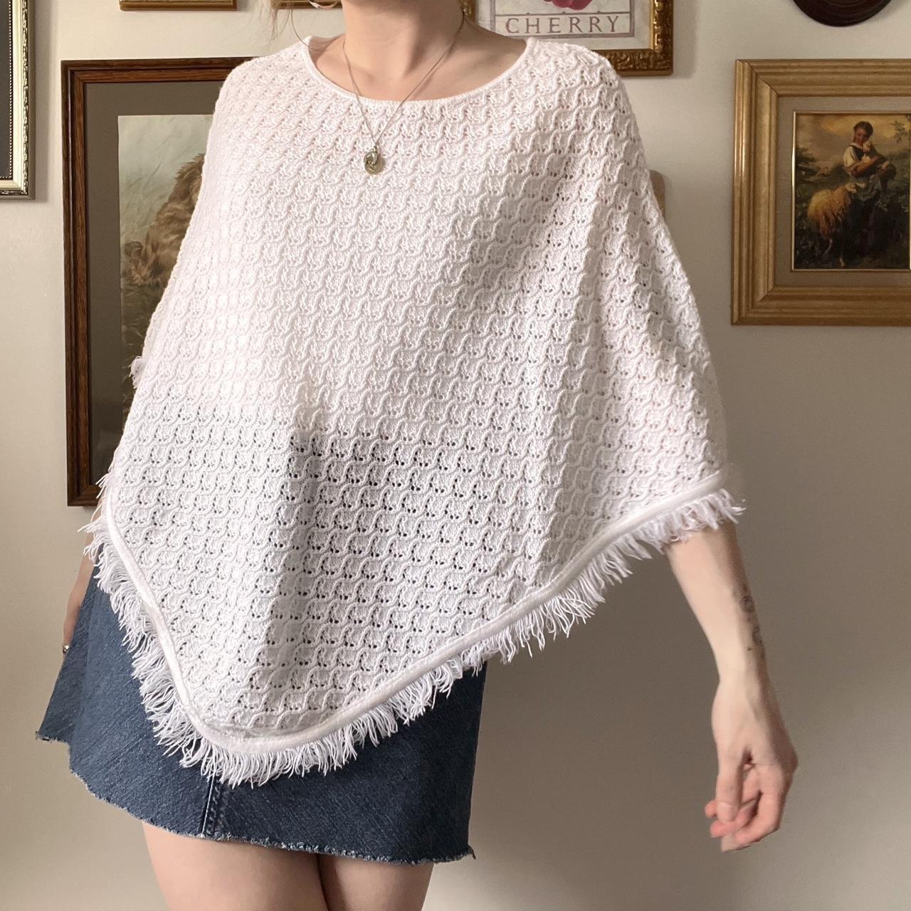 Boho knit poncho