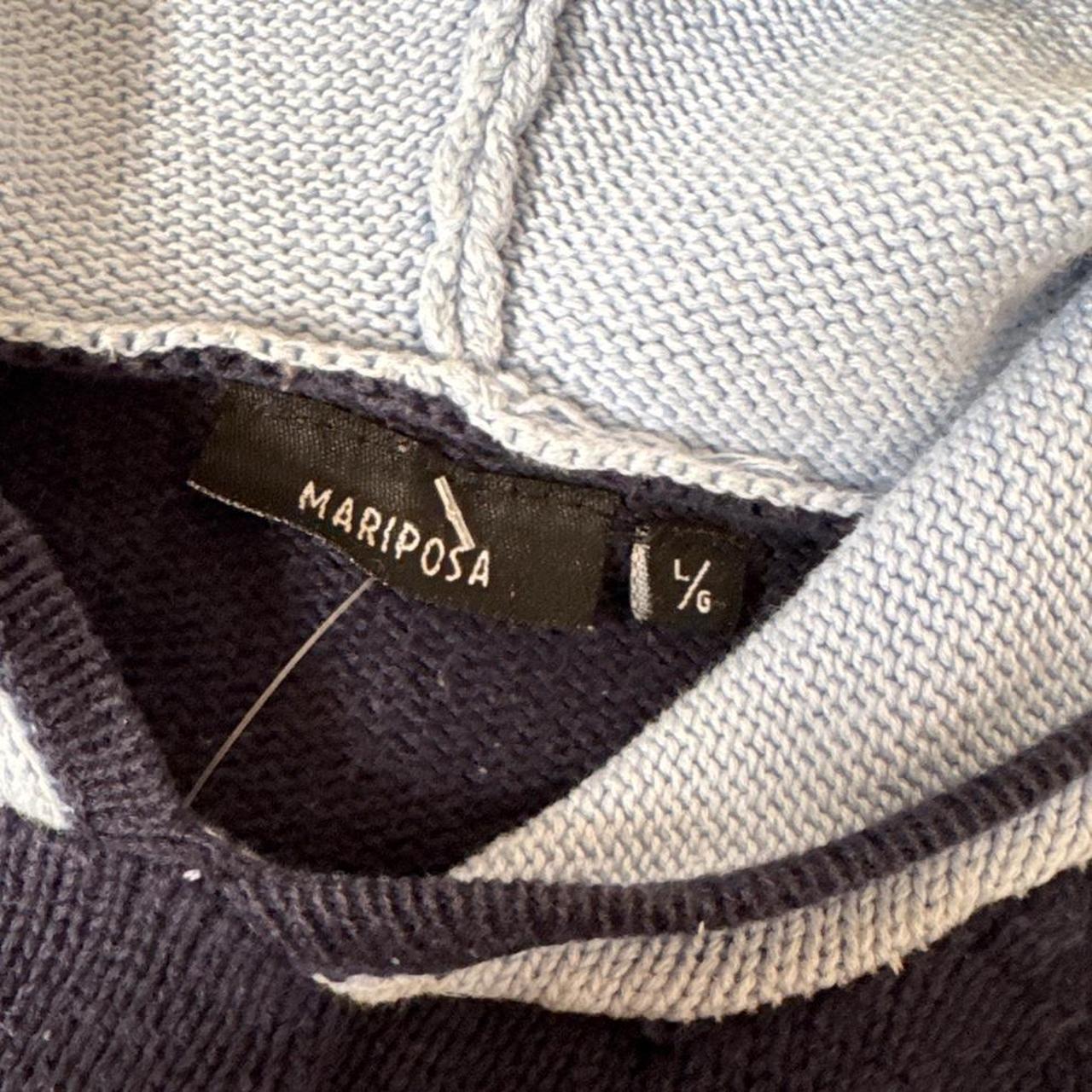 Y2K navy knit hoodie (S)