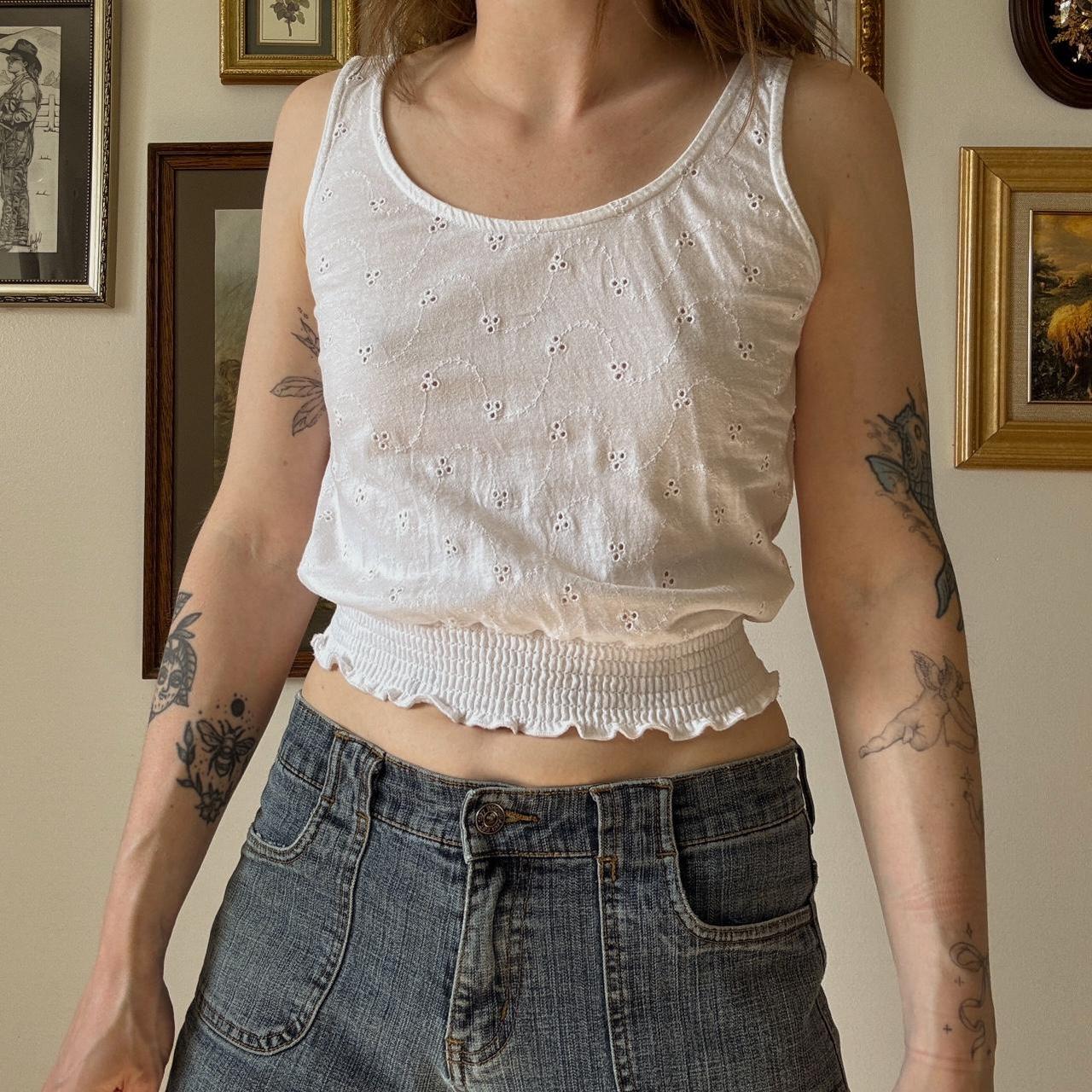 Eyelet crop tank (S)