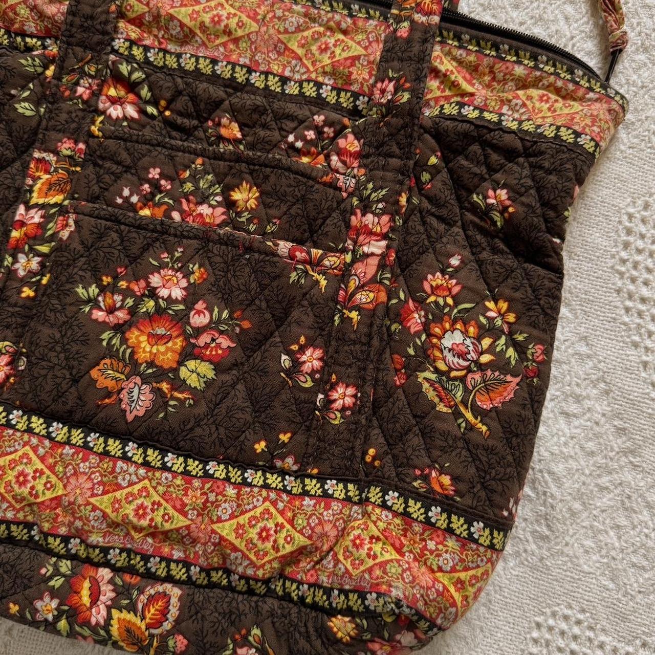 Floral quilted tote bag