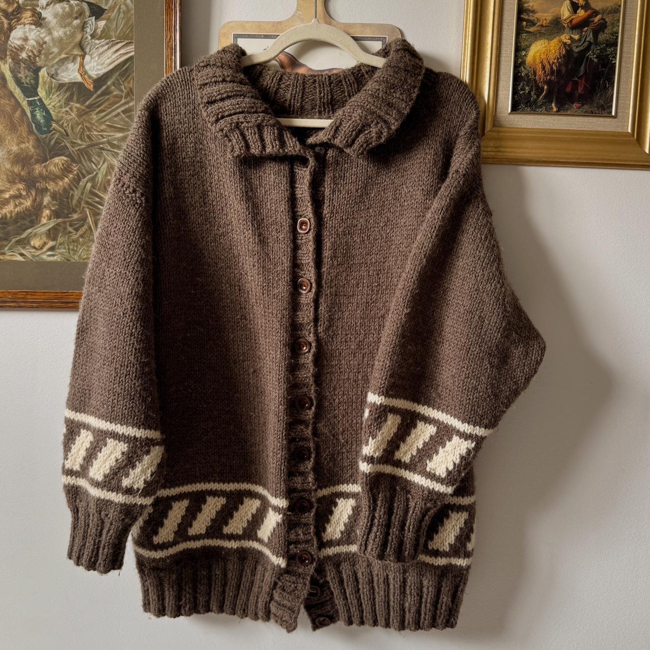 Chunky knit cardigan (L)