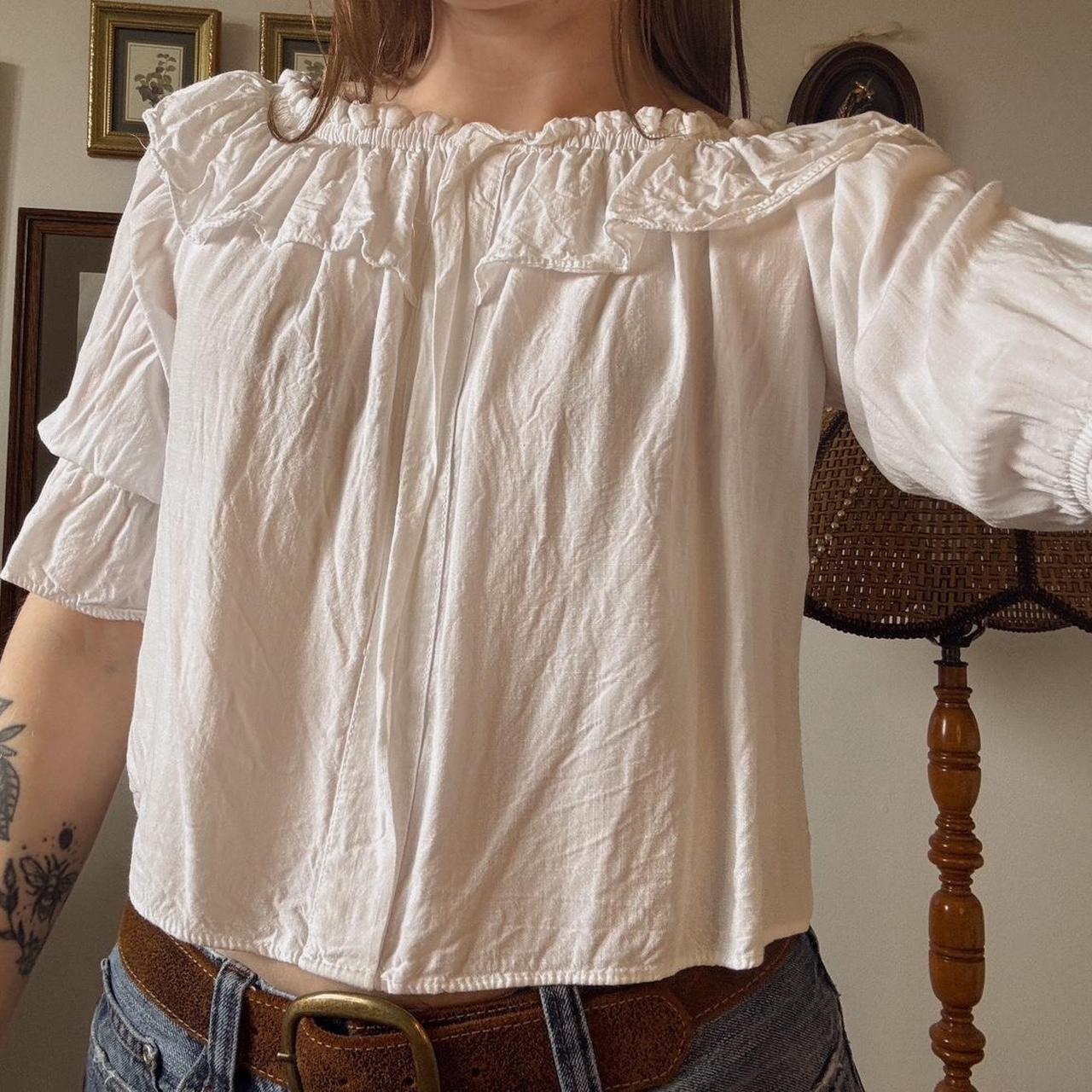 Ruffle boho summer top (XS)