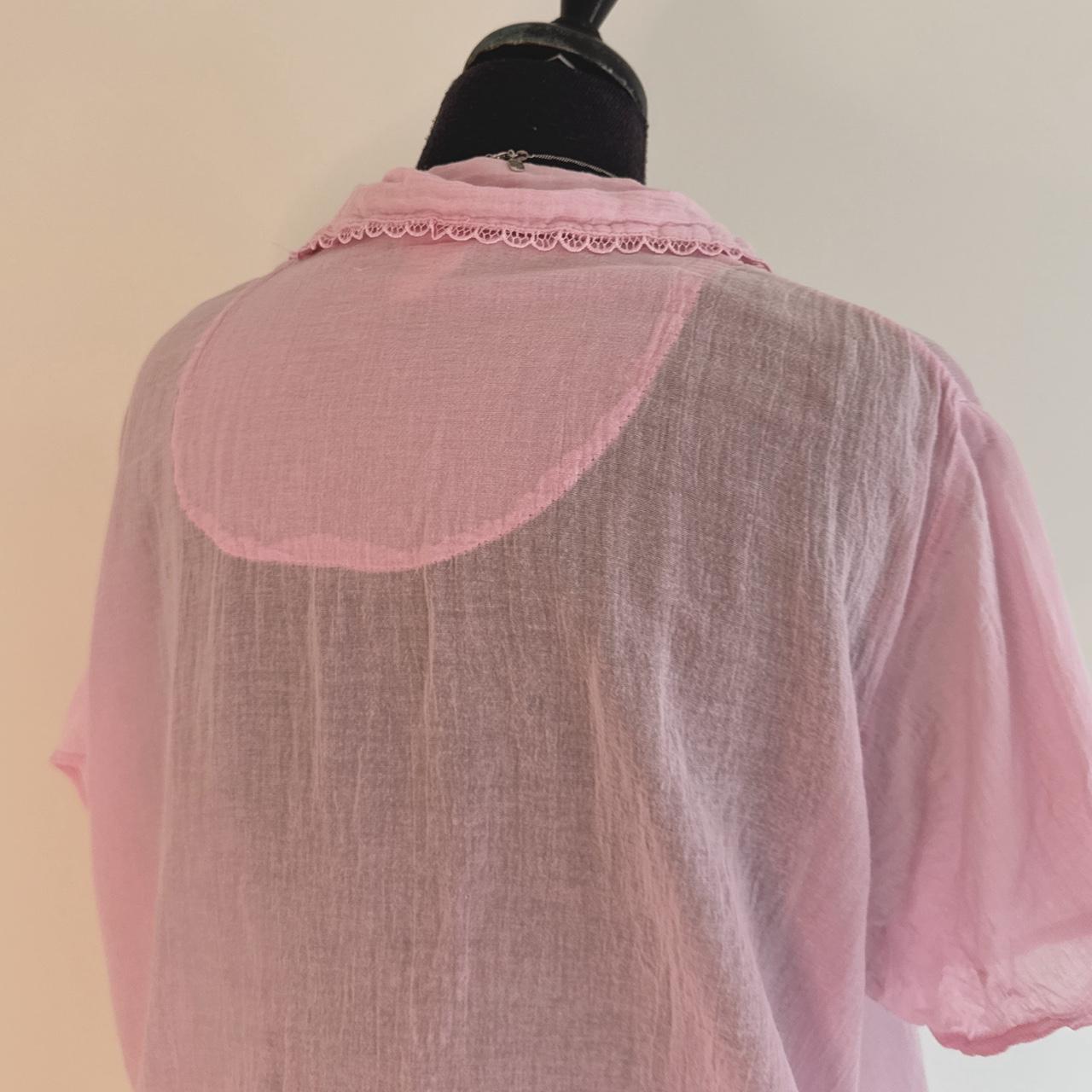 Pink cotton button up (XL)