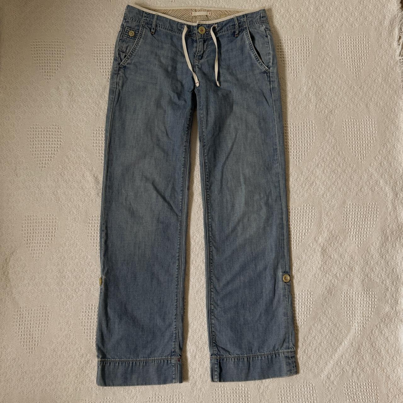 Wide leg low rise jeans (XS)