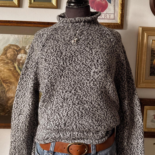 Roll neck cotton sweater (S)