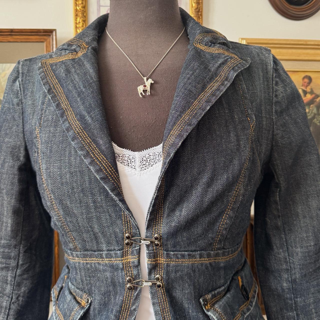 Y2K denim blazer jacket (S)