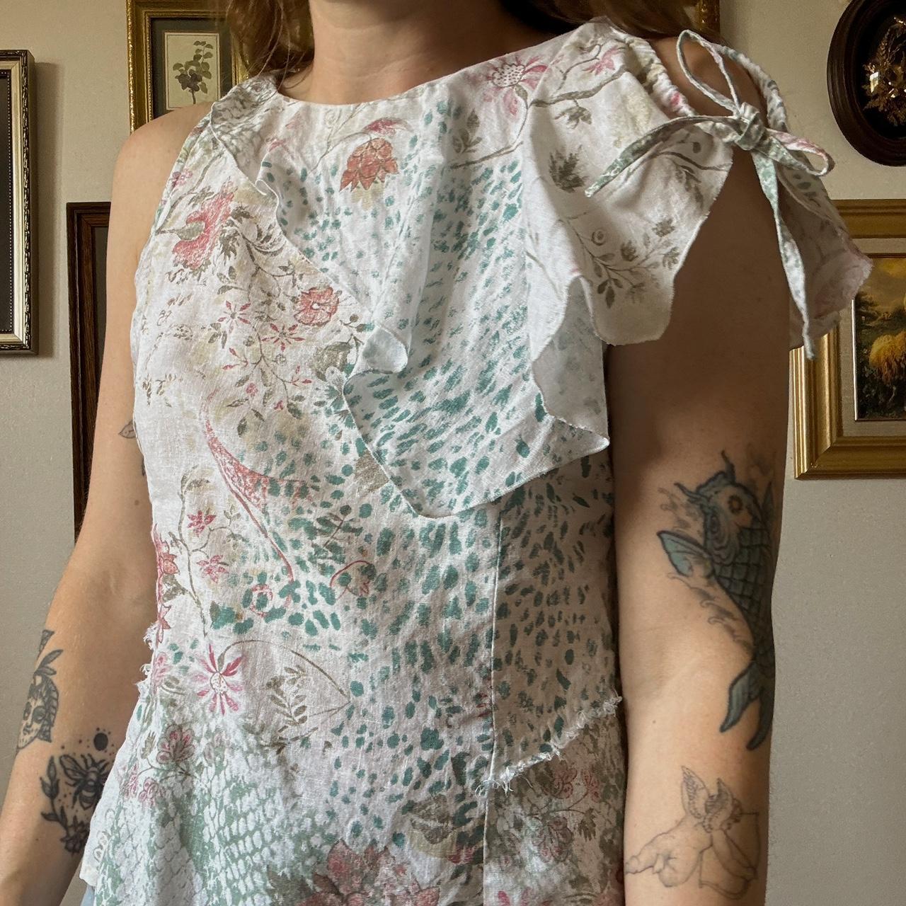 Vintage fairy linen top (M)