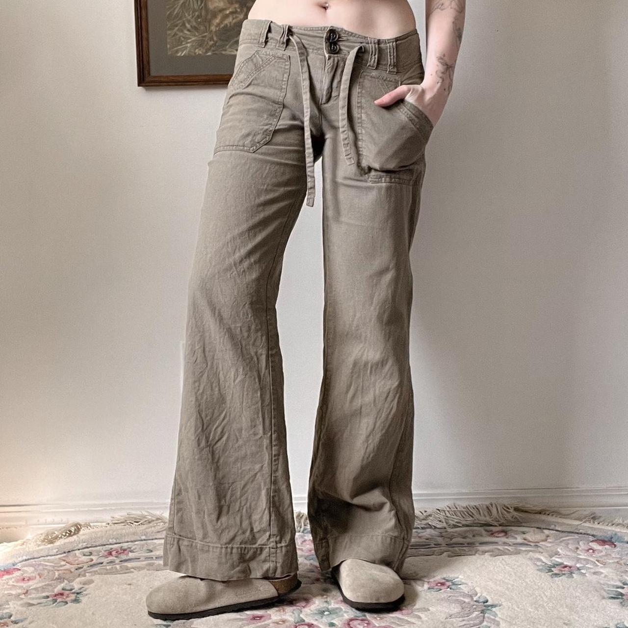 Low rise linen pants (XS)