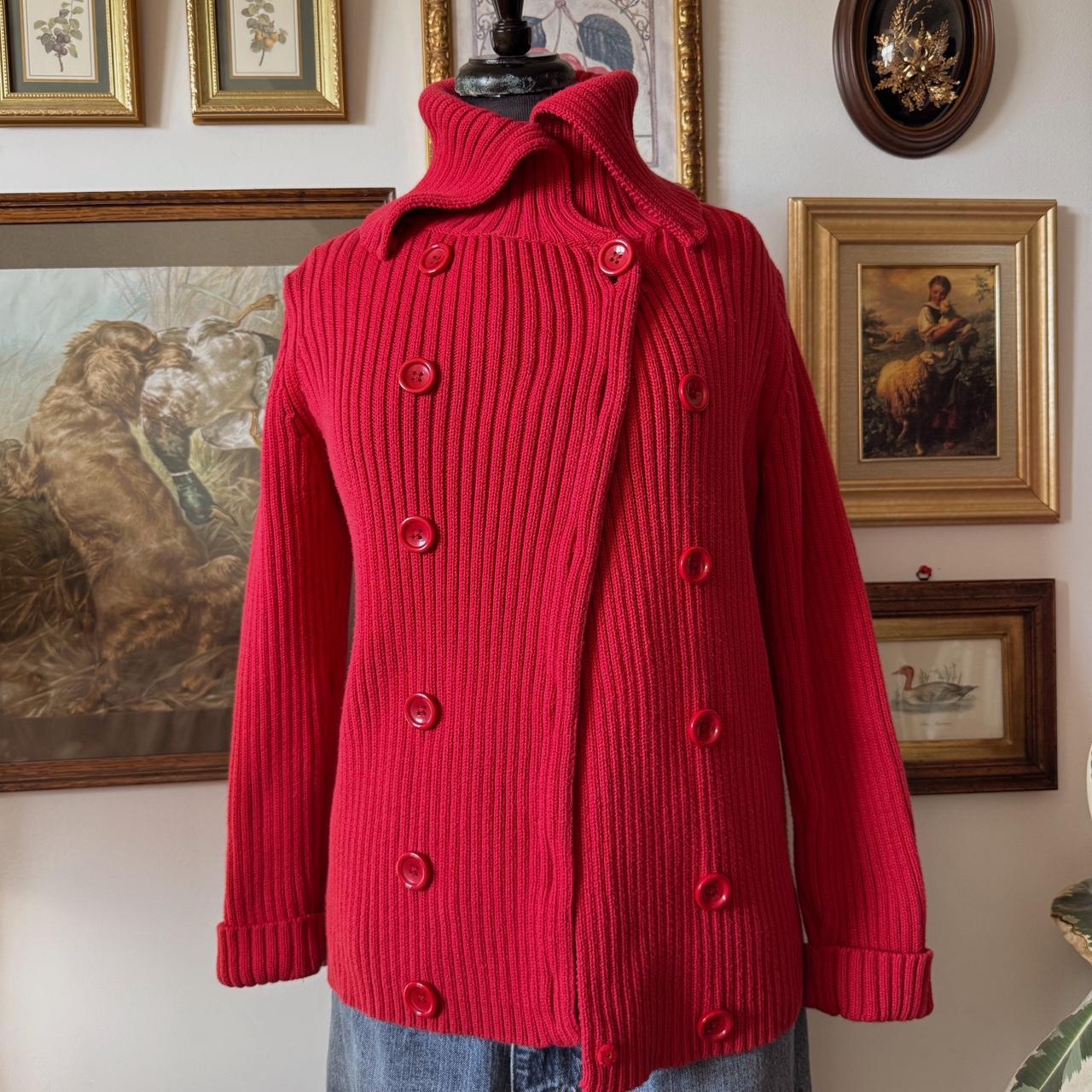 Y2K ribbed knit sweater (M)