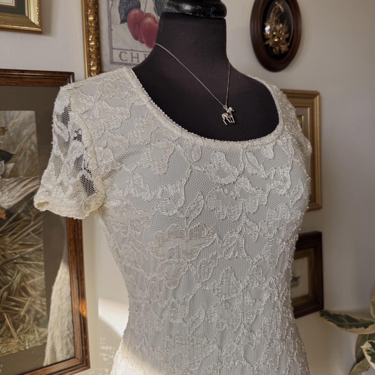 White lace vintage mini dress (S)