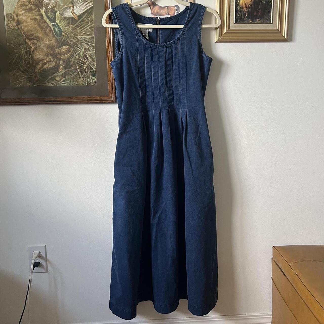 Vintage denim maxi dress (M)